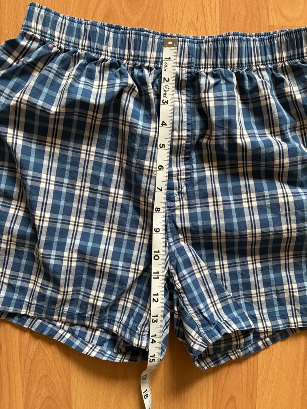 Old Navy Blue White Plaid Print Breathable Boxer Briefs Mens Sz M - Picture 6 of 8